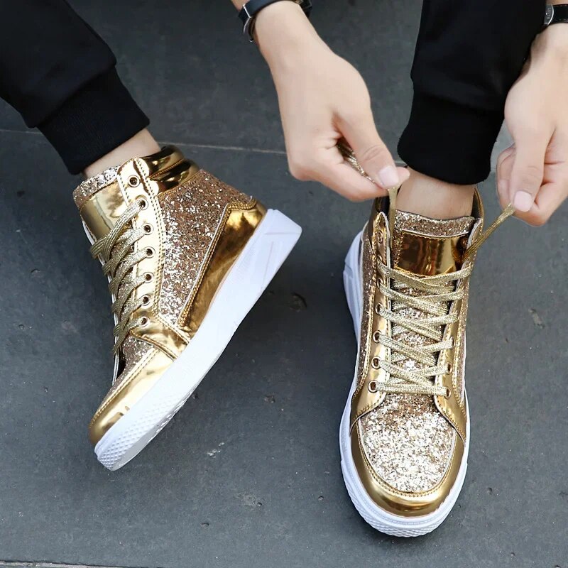 Franz - Glänzende Glitzer-High-Top-Sneakers