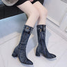 Natalie - Stylische Und Trendige Denim-Stiefel